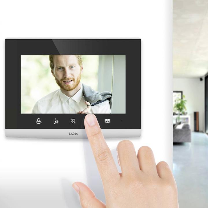 Actual product image Extel 720324 Video Door Phone System WLAN Complete Set Grey, Black (Wi-Fi)