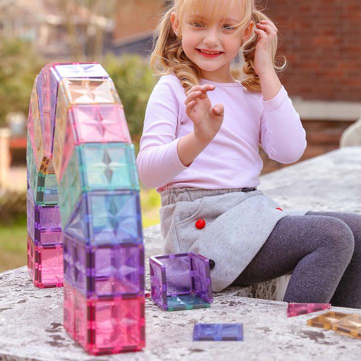 Immagine prodotto Mntl Piastrelle magnetiche 177 pezzi Mega Pastel Pack - Blocchi da costruzione magnetici