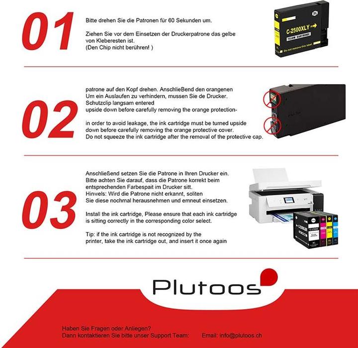 Actual product image Plutoos Canon PGI-2500XLM Cartridge compatible, Magenta