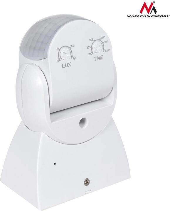 Actual product image Maclean Infrared motion detector PIR modern range 12 m Color white IP65 Energy MCE201W (12 m)