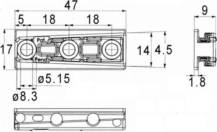Actual product image Werkstarck Suspension connector Solid MF, two-part (Suspension connector, 1 pcs.)