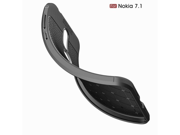 Produktbild Screenguard Nokia 7.1 Hülle Leather Design TPU Cover (Nokia 7.1)