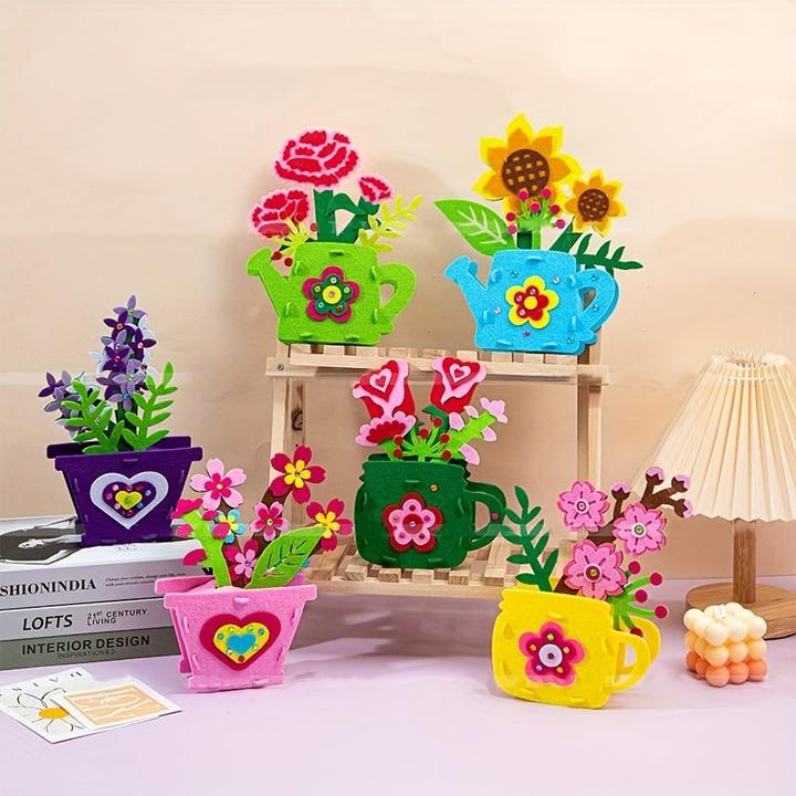 Image du produit Activity Board Pot de fleurs DIY, kit d'artisanat de fleurs, jouet d'artisanat de plantes en pot, pépinière non