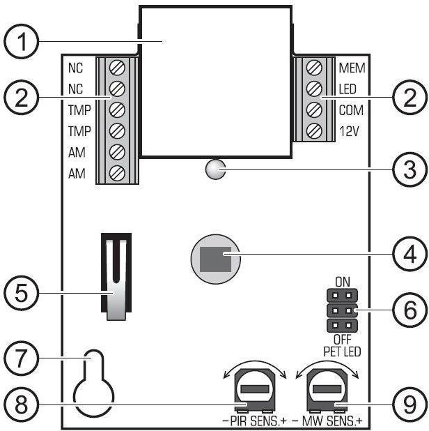 Actual product image Satel Dual Technology Detector: Microwave + Pir Gray (10 m)
