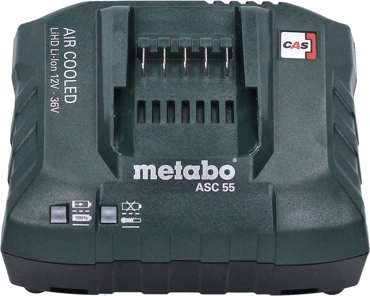 Actual product image Metabo Basic set 2x Li-Power battery pack 18 V 4,0 Ah CAS Li-Ion battery ( 2x 625027000 ) + ASC 55 charger (18 V)
