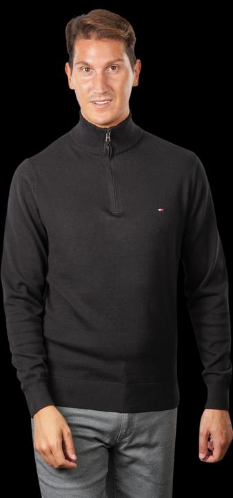 Produktbild Tommy Hilfiger Pima CTN Cashmere Pullover Zip Mock Black (XXL)