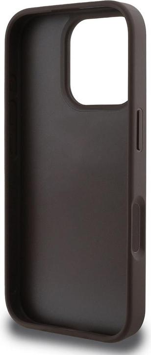 Productafbeelding Guess GUHCP16LP4TDSCPW iPhone 16 Pro 6,3" brązowy/bruin hardcase Leer Metalen Logo Strass Crossbody (Apple iPhone 16 Pro)