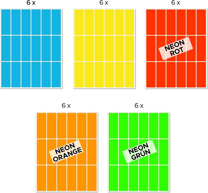 Actual product image Avery Coloured labels