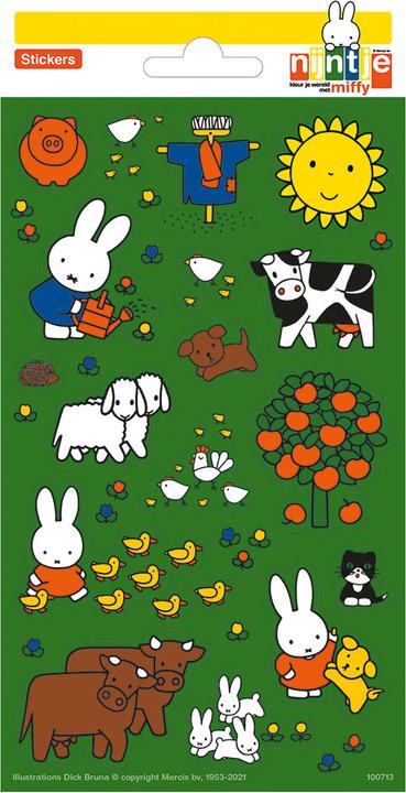 Actual product image Totum Sticker sheet Miffy Farm