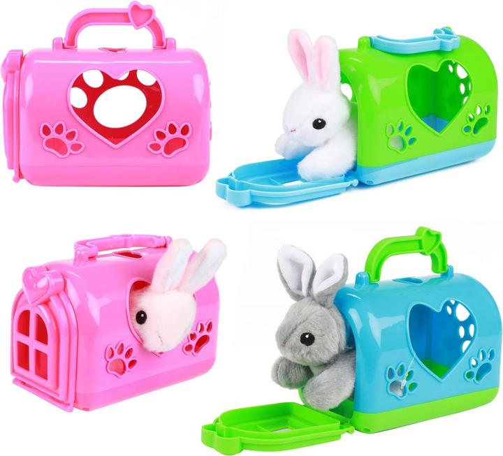 Image du produit Toi-Toys Lapin en peluche dans un sac de transport (8.50 cm)