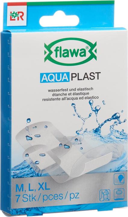 Produktbild Flawa Aqua Plast Pflasterstrips wasserfest 3 Grössen (7 x)
