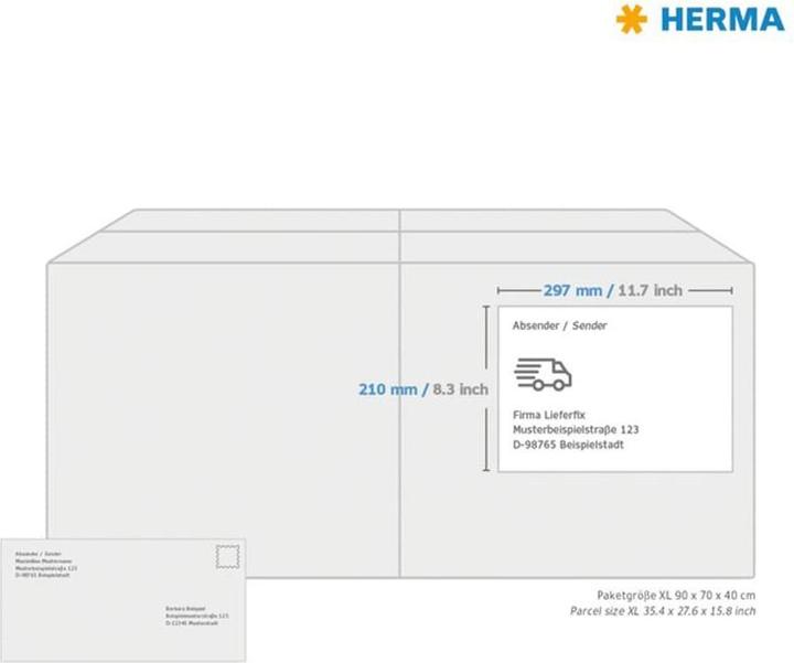Actual product image HERMA Weatherproof labels A4