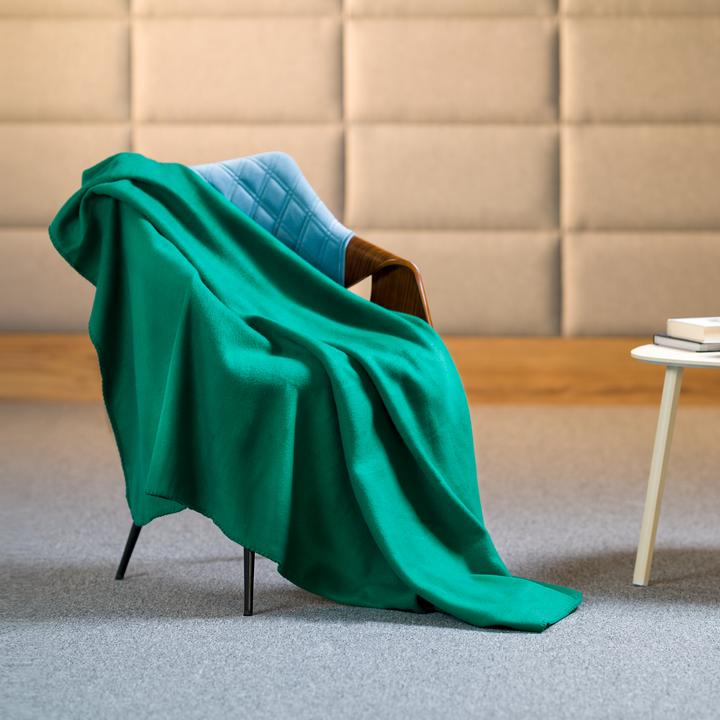 Actual product image Teesa Fleece blanket 130x150 cm - green (130 x 150 cm)