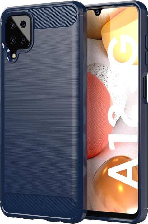 Produktbild Cadorabo TPU Ultra Slim carbon edelstahl Kombi Cover (Samsung Galaxy A12)