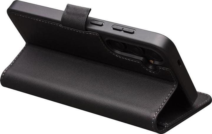 Actual product image QiAlino Fourre Flip cuir véritable mat avec fermeture magnétique mat (Samsung Galaxy S23+)