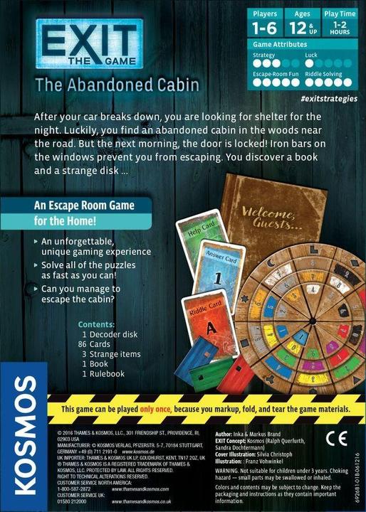 Produktbild Kosmos Exit: The Game – The Abandoned Cabin (Englisch)