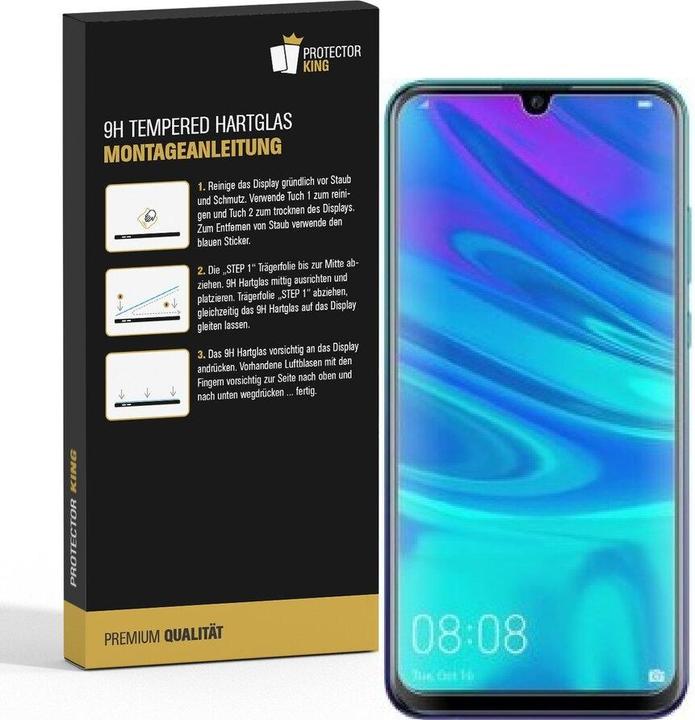 Produktbild Protectorking 2x echtes Tempered 9H Panzerhartglas 3D KLAR (2 Stück, Huawei P Smart)