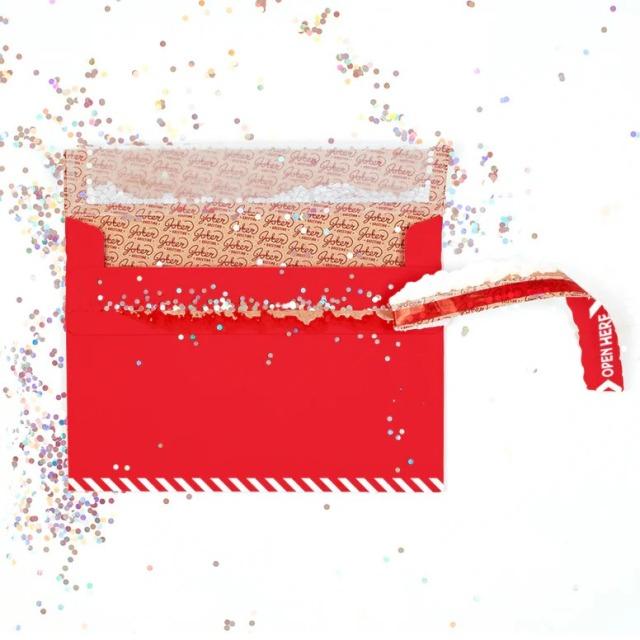 Produktbild Joker Greeting Umschlag Glitzer-Falle Rot - (120 x 180 mm, 3 x)