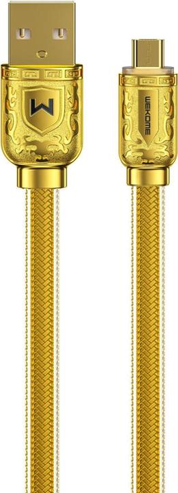 Actual product image WK Design Sakin Series fast charging cable / USB data transmission - microUSB 6A 1m gold (WDC-161) (1 m, USB 3.2 Gen 1)