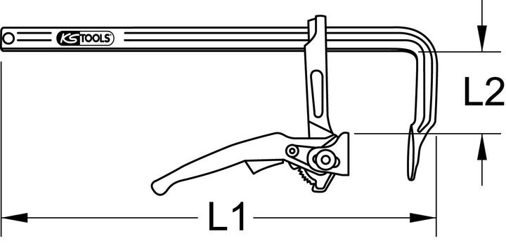 Produktbild KS Tools Ganzstahl-Schnellspann-Schraubzwinge (160 mm)