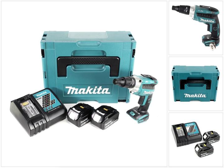 Produktbild Makita DFS 251 RTJ Akku Trockenbauschrauber 18V Brushless + 2x Akku 5,0Ah + Ladegerät + Makpac (Akkubetrieb)