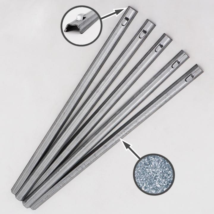 Actual product image Aquagart 100 W-Profil Zaunanker Erdanker für Wildzaun Forstzaun Weidezaun 50cm
