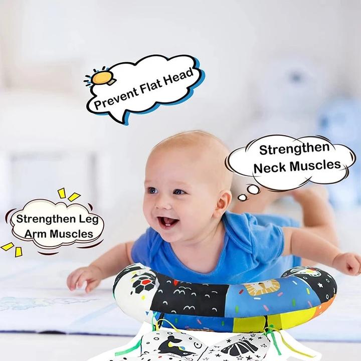 Actual product image Activity Board Baby Pillow Toy Black White High Contrast Baby Toy for Babies Newborns Infants 0-6