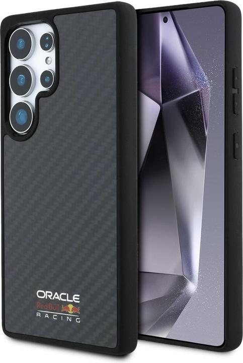 Red Bull Real Carbon Fiber Shiny Logo MagSafe Case for Samsung Galaxy S25 Ultra Black (Samsung Galaxy S25 Ultra)