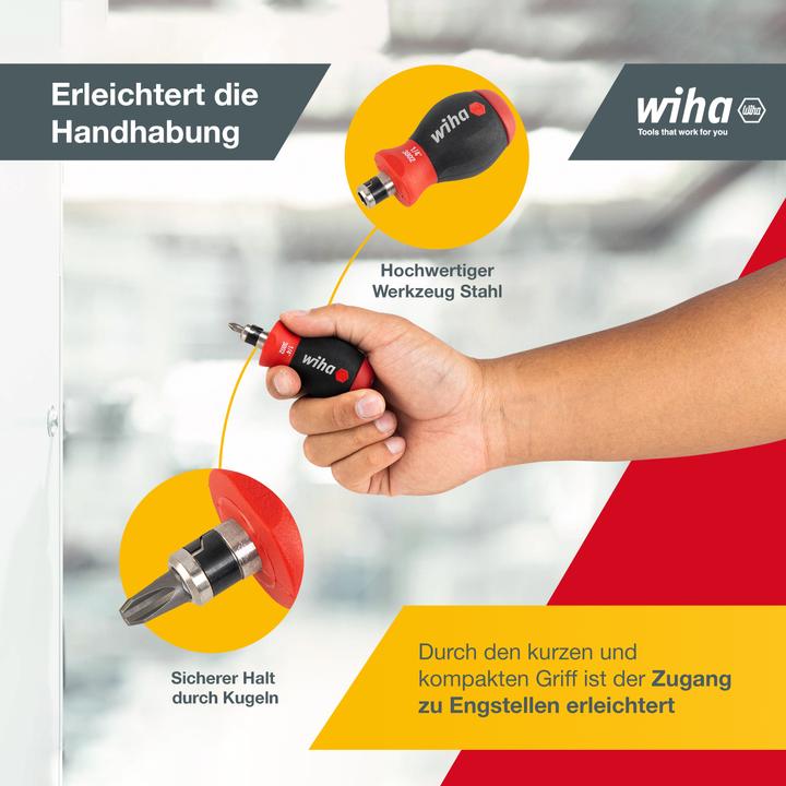 Produktbild Wiha Schraubendreher (Phillipps-Kreuzschlitz (PH), Torx (TX), Innensechskant, Pozidriv-Kreuzschlitz (PZ), Schlitzschrauben)