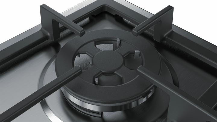 Produktbild Bosch Hausgeräte Serie 4 PGH6B5B90 Kochfeld Edelstahl Integriert Gaskochfeld 4 Zone(n)