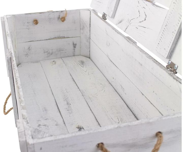 Image du produit Holz Zollhaus Coffre Vintage Shabby blanc, 85 x 42 cm (42 x 85 x 12 cm, 137.51 l)