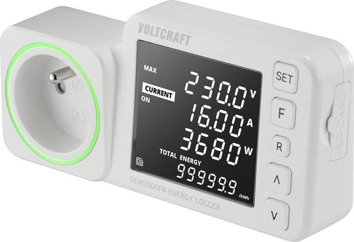 Image du produit Voltcraft SEM5000 FR Appareil de mesure des coûts énergétiques Prévision des coûts, fonction d'alarme, tarif