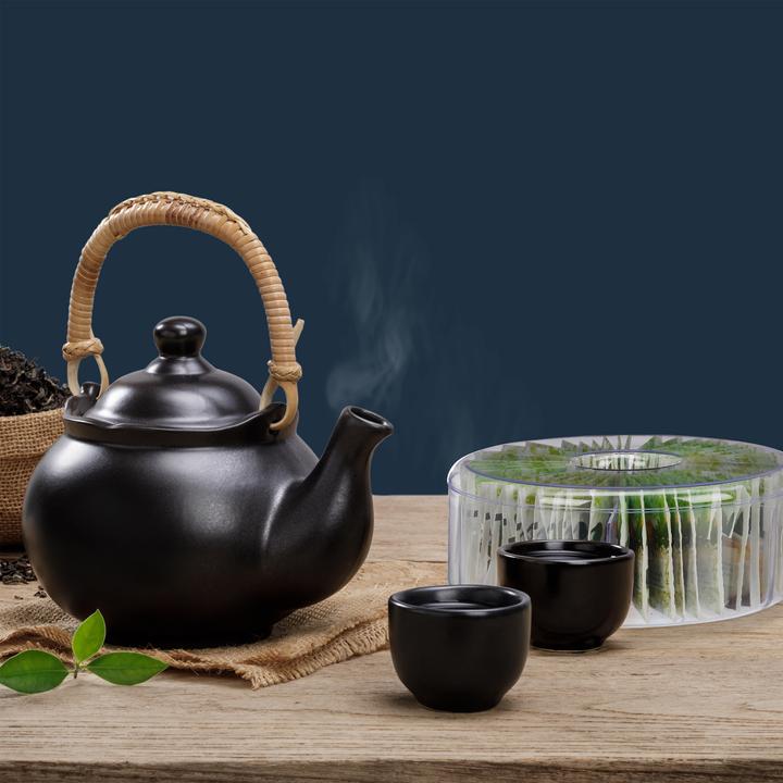 Image du produit Relaxdays Boîte à thé ronde, coffret