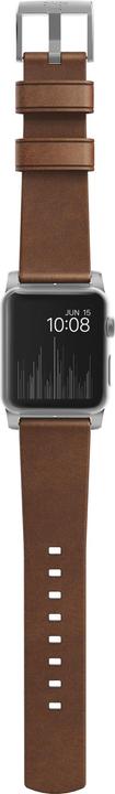 Actual product image Nomad Modern Connector Strap (44 mm, Leather, Stainless steel)