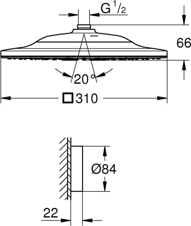 Immagine prodotto Grohe SmartConnect 310 (2 Tipi di raggi, 10 l/min)