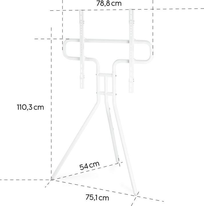 Immagine prodotto Hama Supporto TV, cavalletto indipendente, regolabile in altezza, 191 cm (75") fino a 40 kg (75", 40 kg)