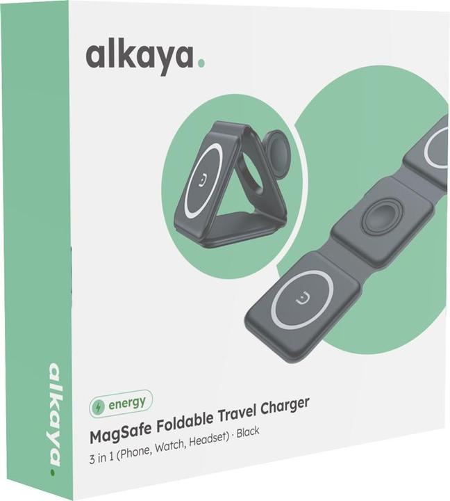 Immagine prodotto Alkaya Caricabatterie da viaggio Flex Fold MagSafe bianco (15 W)