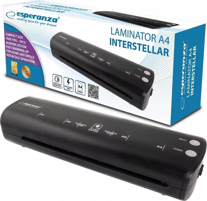 Produktbild Esperanza EFL004 laminator Black (80 - 125 µm, A4, A6)