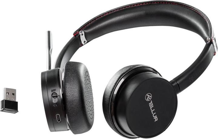 Produktbild Tellur Voice Pro Wireless Call center headset black (Kabellos, USB-C)