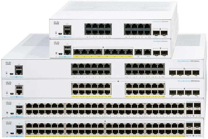 Image du produit Cisco PoE+ Switch CBS350-24P-4G-EU 28 Port (24 Ports)