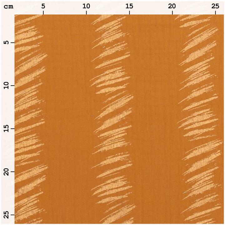 Produktbild Rico Design Krinkel-Musselin Baumwoll-Stoff mit Gold-Effekt "Transformation" Crush Stipes, 130 cm...