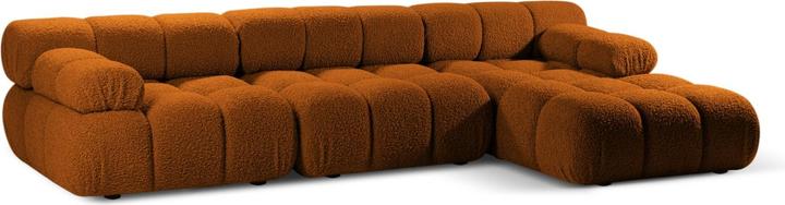 Actual product image Micadoni Velvet Modular Right Corner Sofa, "Bellis", 4 Seats, 282x155x70 Made in Europe (Corner sofa)