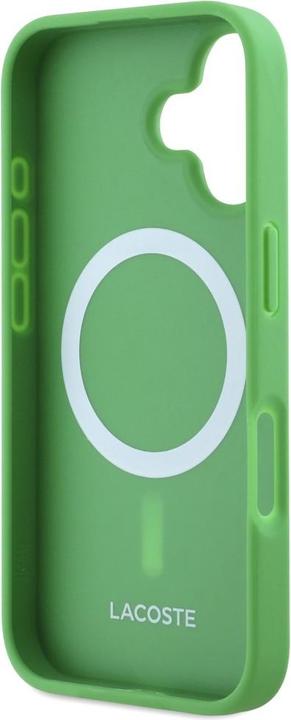 Actual product image Lacoste Etui Iconic Petit Pique Crossbody Cord MagSafe do iPhone 16 zielony