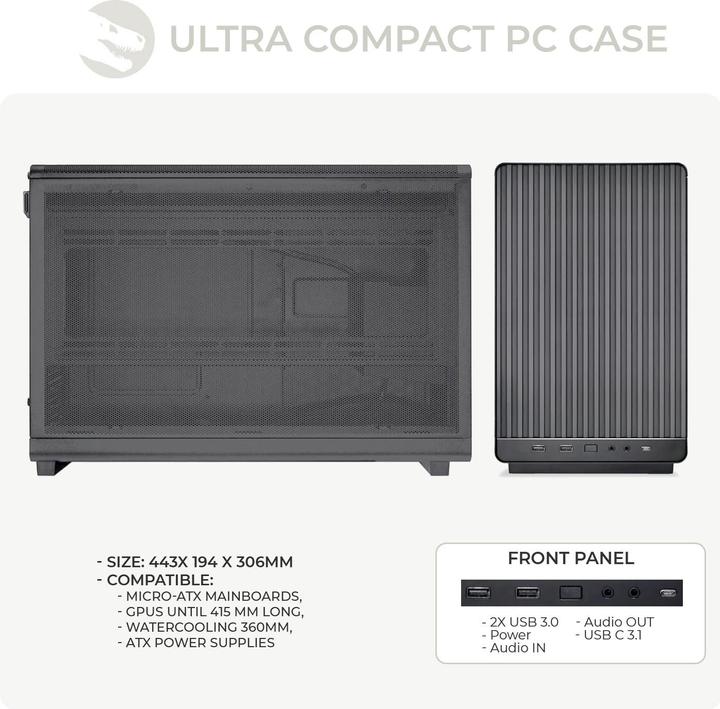 Produktbild Sedatech Ultimate Gaming Mini-PC - UCCE018I1I1HF (AMD Ryzen 7 5700X, 32 GB, 1000 GB, GeForce RTX 5070)