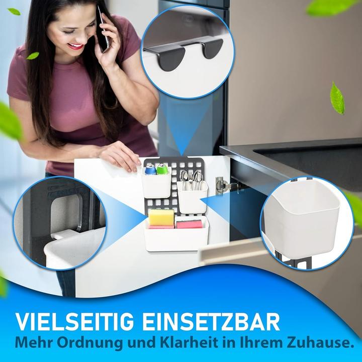 Image du produit Triton Sac de rangement suspendu, organiseur, plastique, blanc