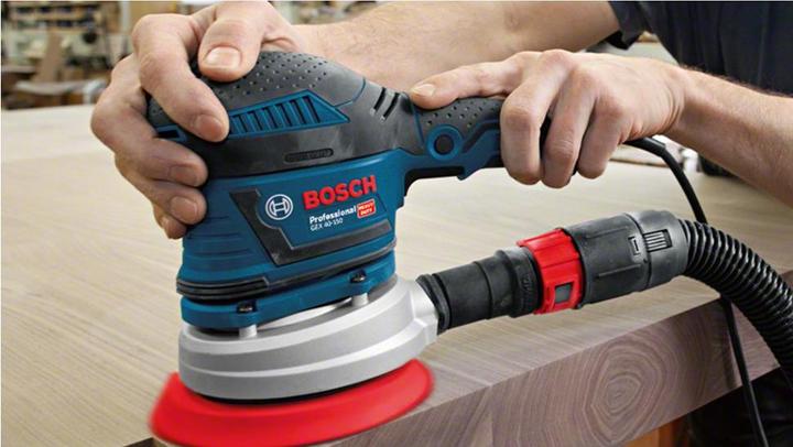 Image du produit Bosch Professional Ponceuse excentrique GEX 40-150 avec 1 feuille abrasive M480 et L-BOXX (Ponceuse excentrique, 400 W)