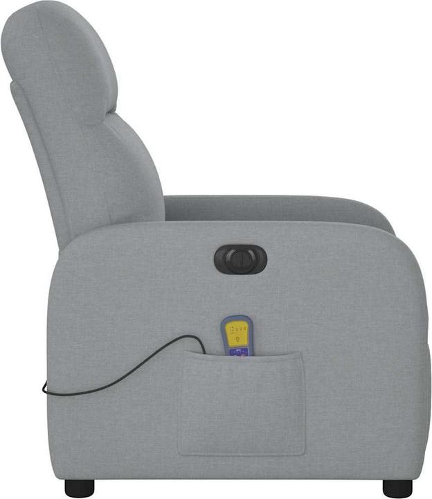 Immagine prodotto VidaXL Sedia da massaggio elettrica in tessuto grigio chiaro