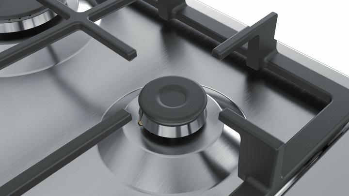 Produktbild Bosch Hausgeräte Serie 4 PGH6B5B90 Kochfeld Edelstahl Integriert Gaskochfeld 4 Zone(n)