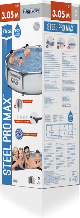 Actual product image Bestway Steel Pro Max Pool 305x76cm (ø 305 x 75 cm)