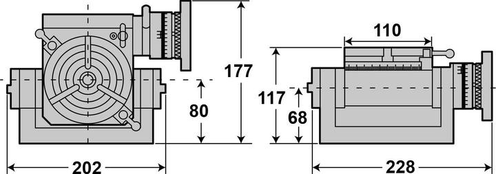 Actual product image Vertex Rundtisch Ø 110 mm schwenkbar VU-100
